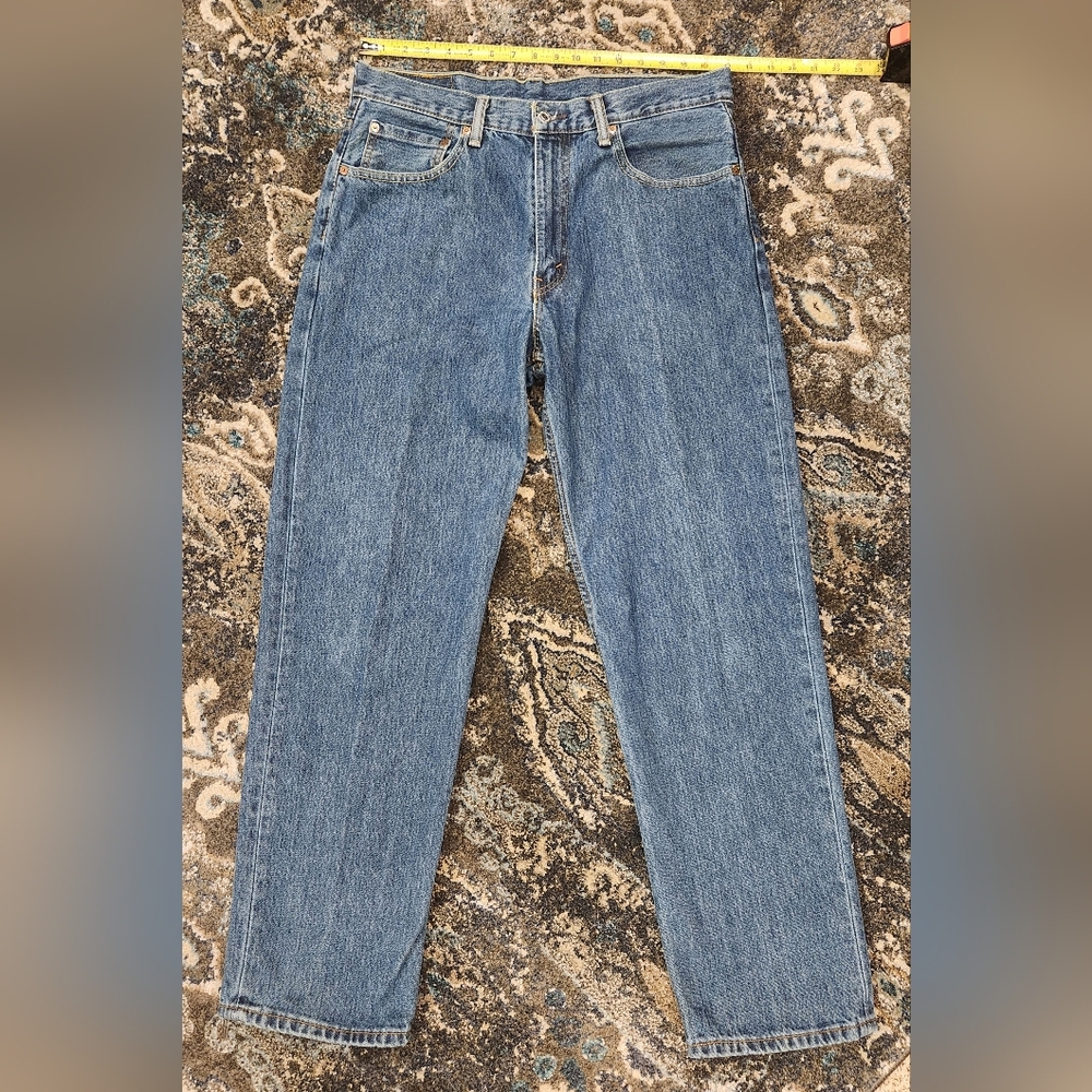 Levi's 550 Men's Straight Fit Blue Denim Jeans - Size 34 X 32
